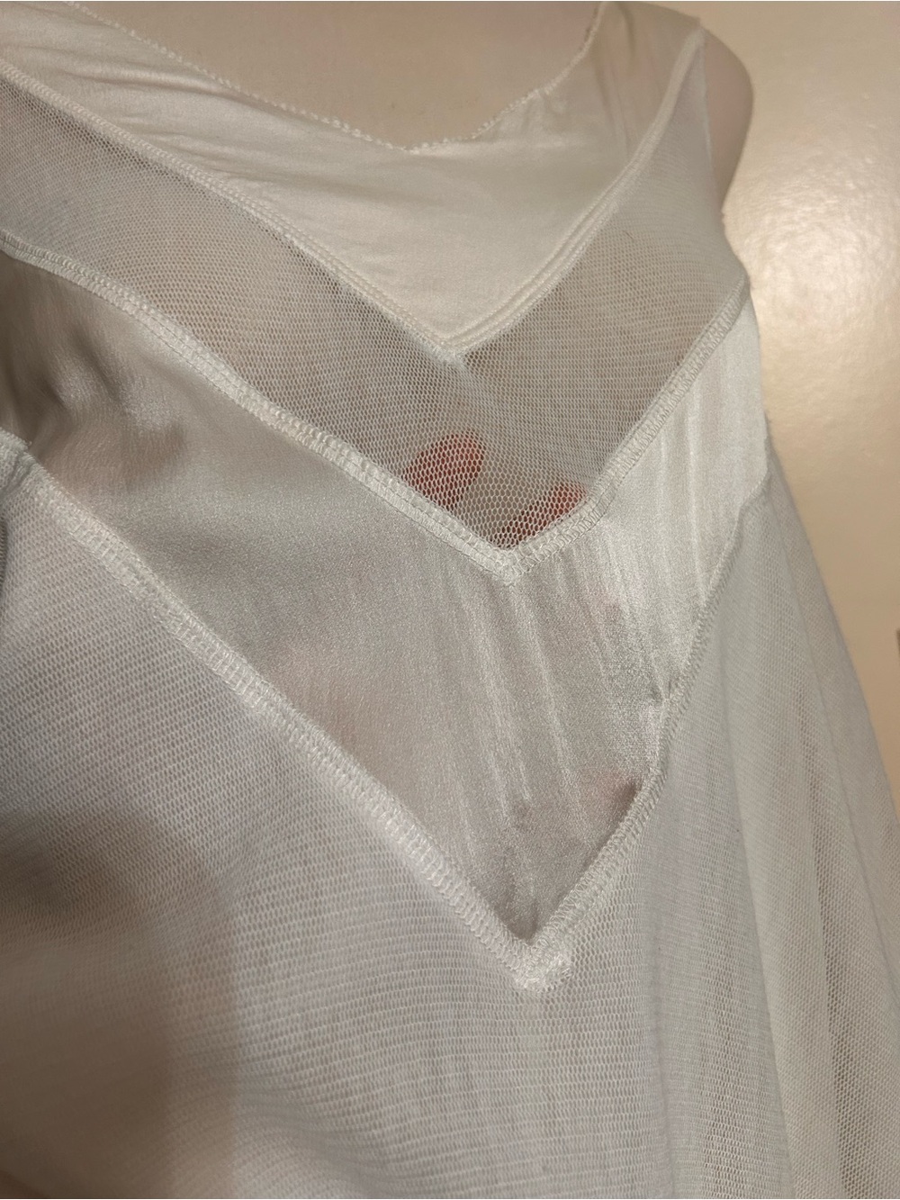 Pierre Balmain white silk/tulle ruffle babydoll mini dress - Picture 4 of 5